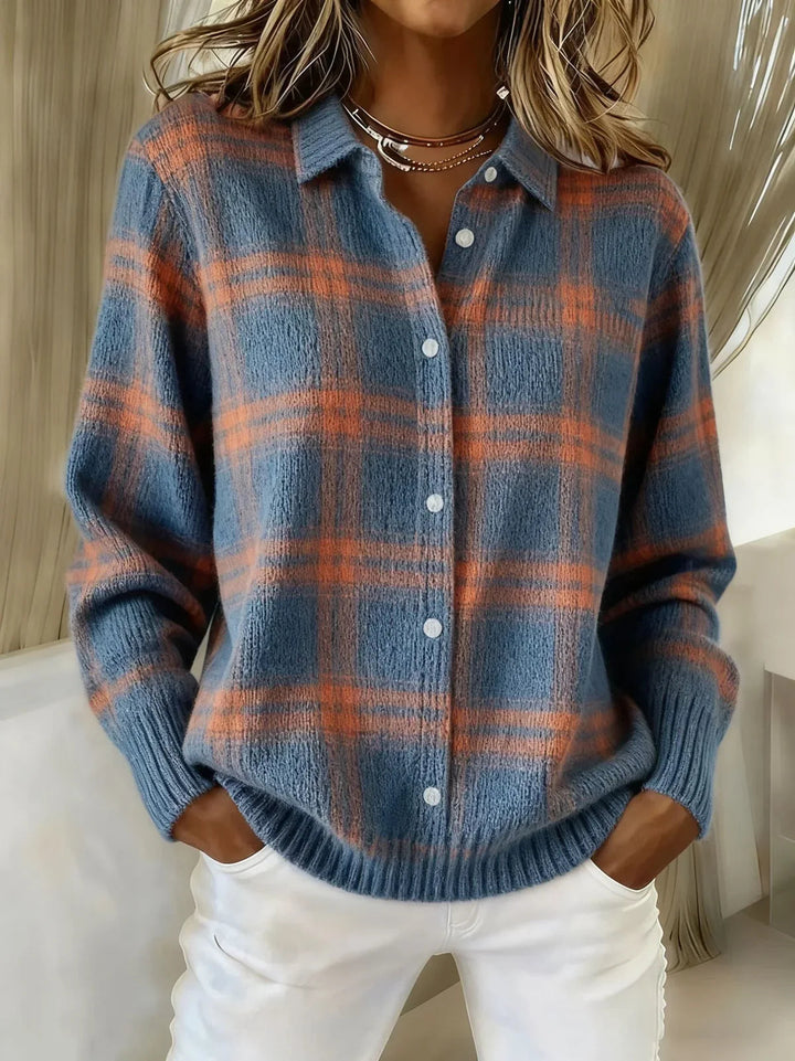 MARTA | Chaqueta de Punto de Cuadros