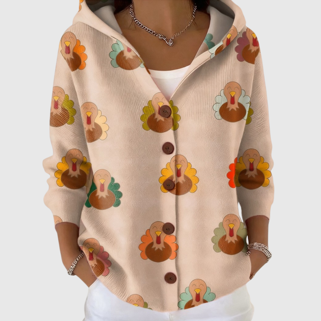 LETICIA | Chaqueta de Punto con Capucha
