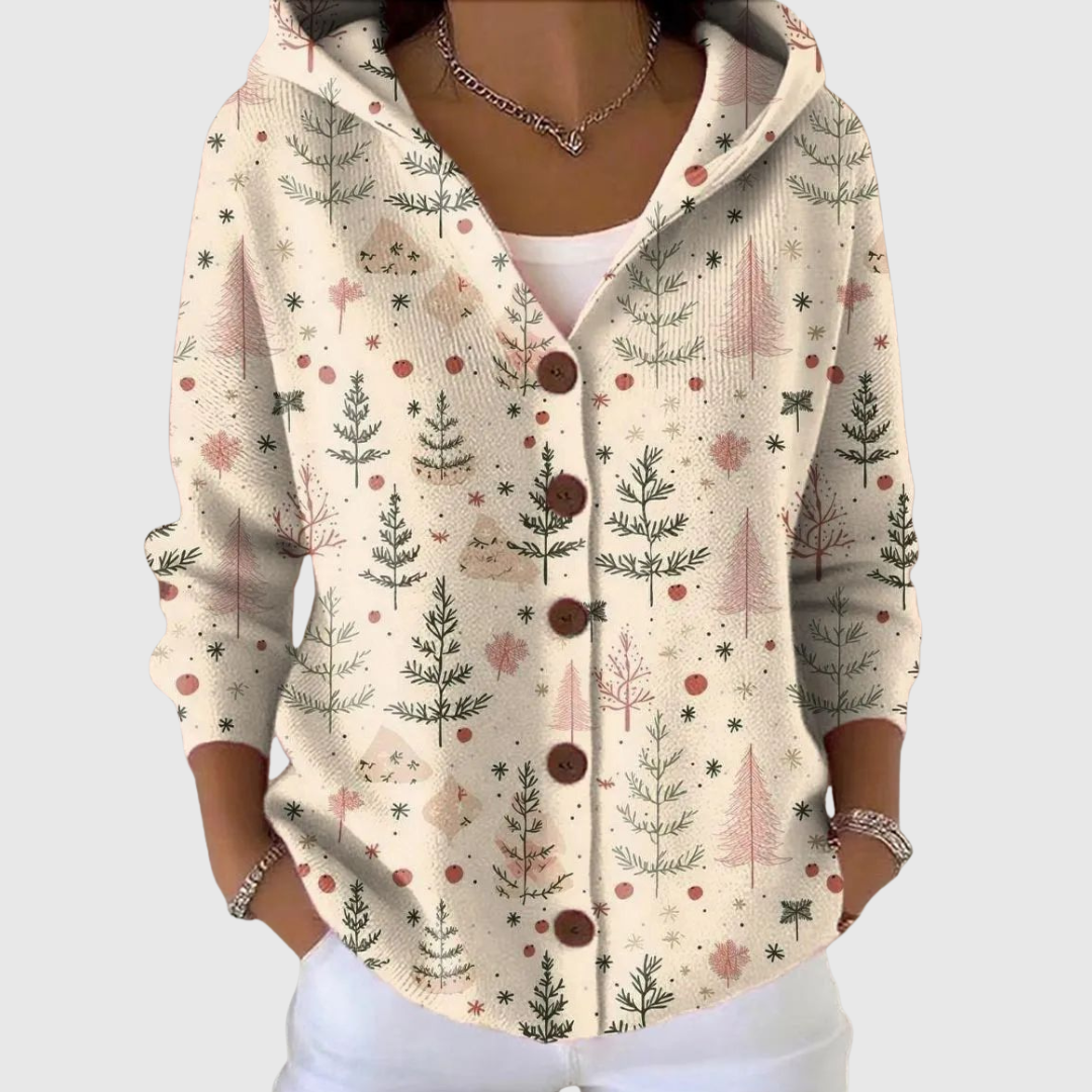LIDIA | Chaqueta de Punto con Capucha