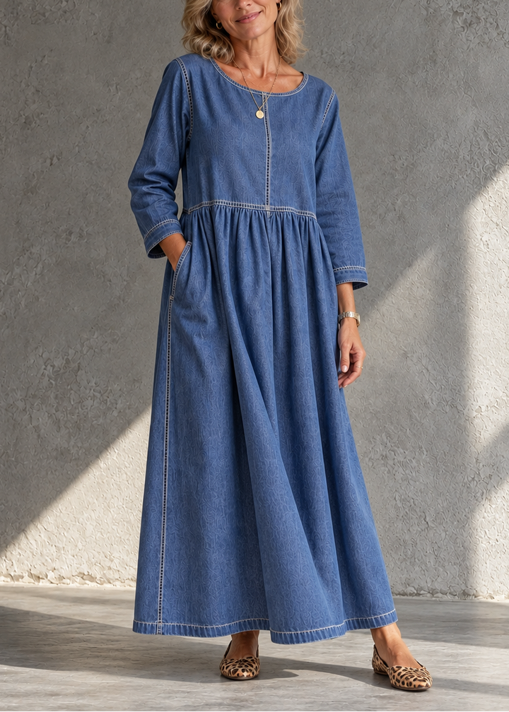 IRIS | Vestido Midi Denim Vintage