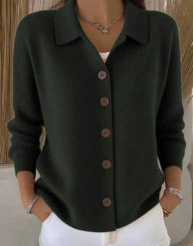 CONSUELO | Chaqueta de Punto con Cuello y Botones