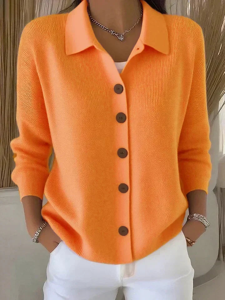 CONSUELO | Chaqueta de Punto con Cuello y Botones