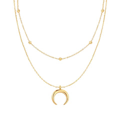 SELENE | Collar Doble con Luna