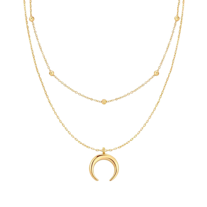 SELENE | Collar Doble con Luna