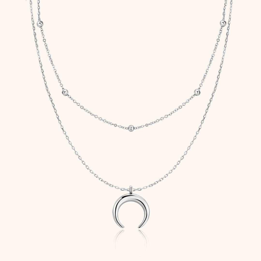 SELENE | Collar Doble con Luna