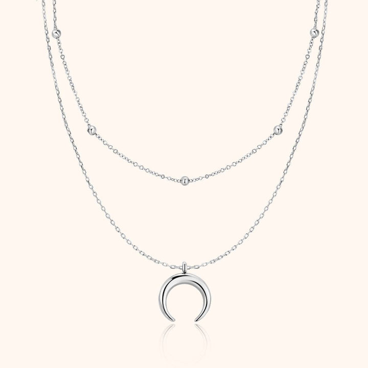 SELENE | Collar Doble con Luna