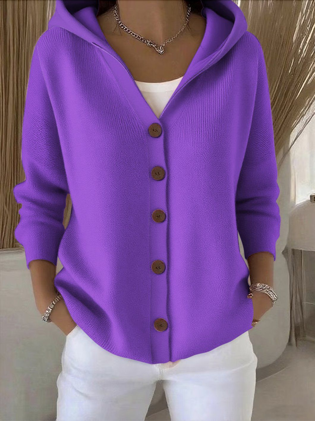 MARGARIDA | Chaqueta de Punto con Capucha