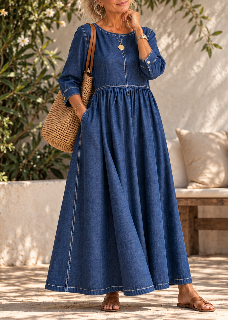 IRIS | Vestido Midi Denim Vintage