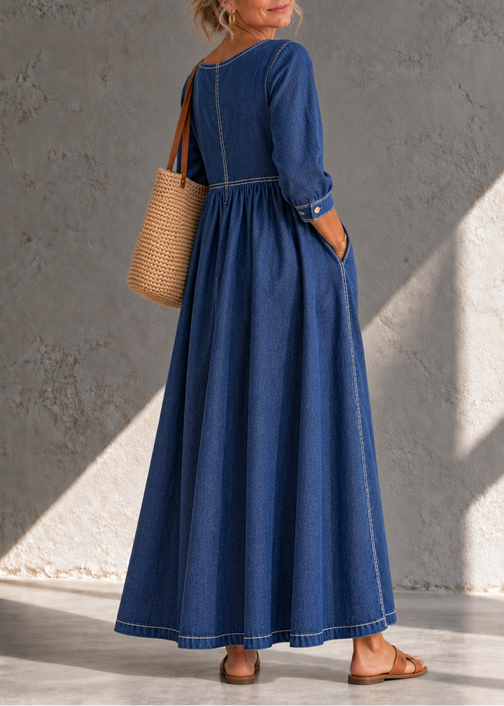 IRIS | Vestido Midi Denim Vintage