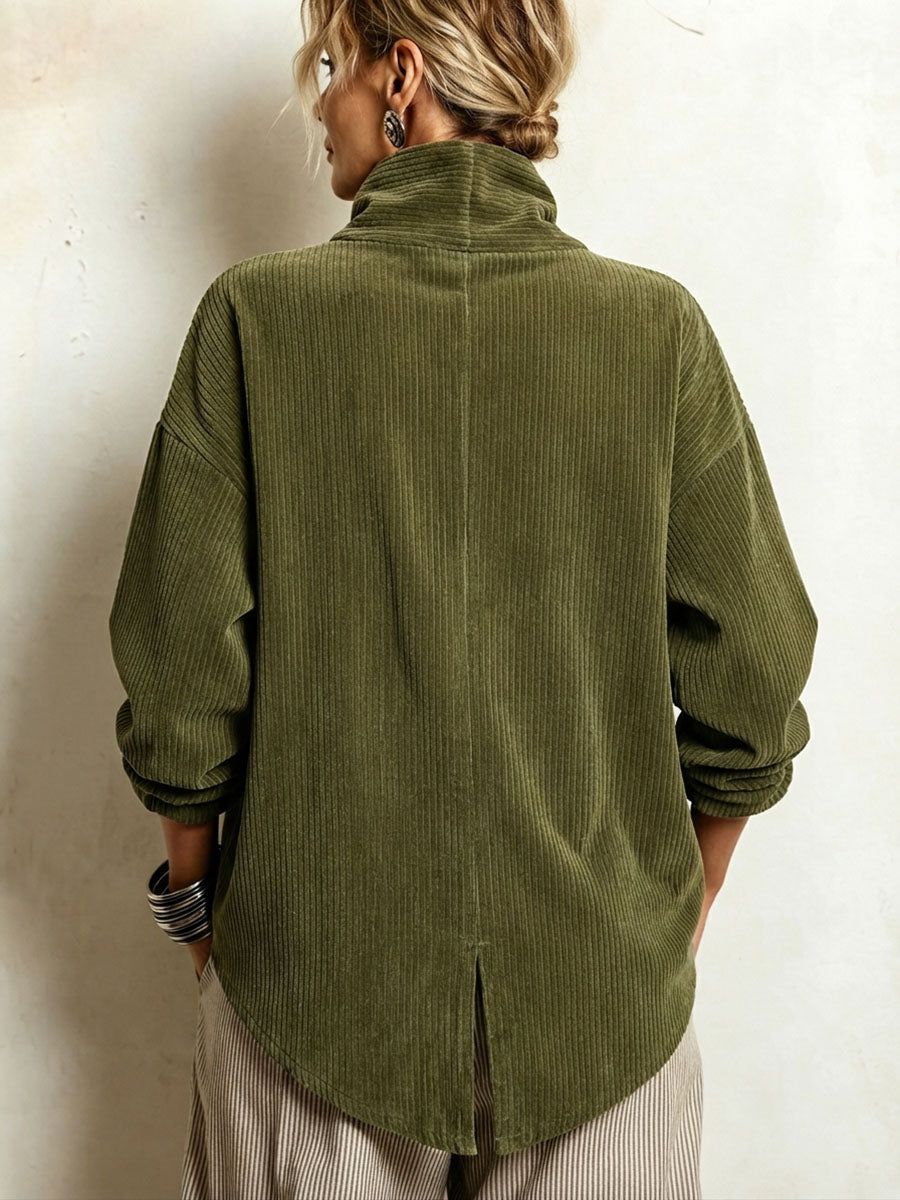 LUCÍA | Chaqueta Oversize con Cuello Alto Asimétrico