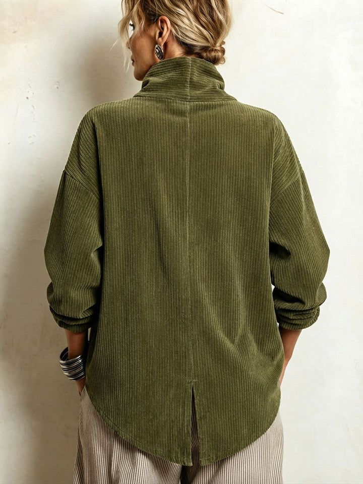 LUCÍA | Chaqueta Oversize con Cuello Alto Asimétrico